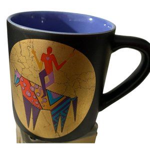 Laurel Burch Coffee Mug Cup Free Spirit Dancing in the Autumn Moon 1992 Rare